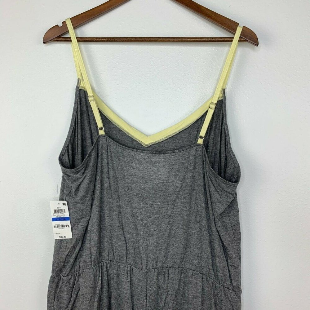 Alfani Ultra Soft Contrast-Trim Pajama Romper, Siz - Picture 6 of 8